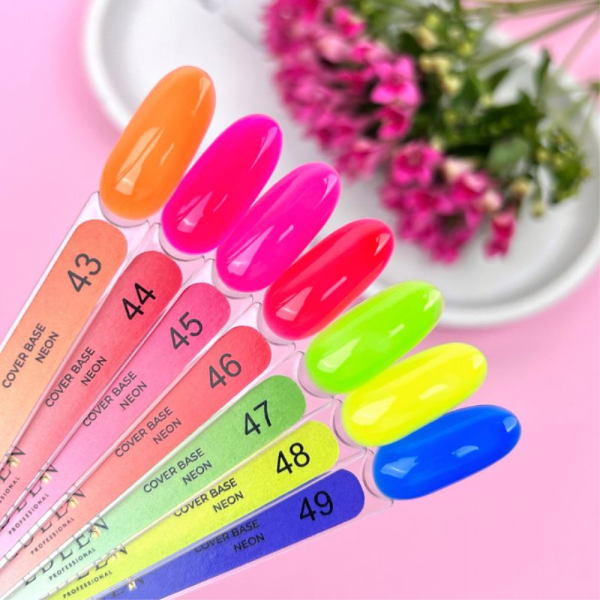 База неонова Edlen Cover Base Neon №49, синя неонова, 9 мл