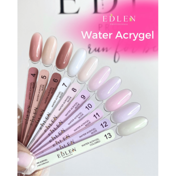 Edlen Water Acrygel Colored №13 - рідкий акрил-гель, ванільний, 9 мл