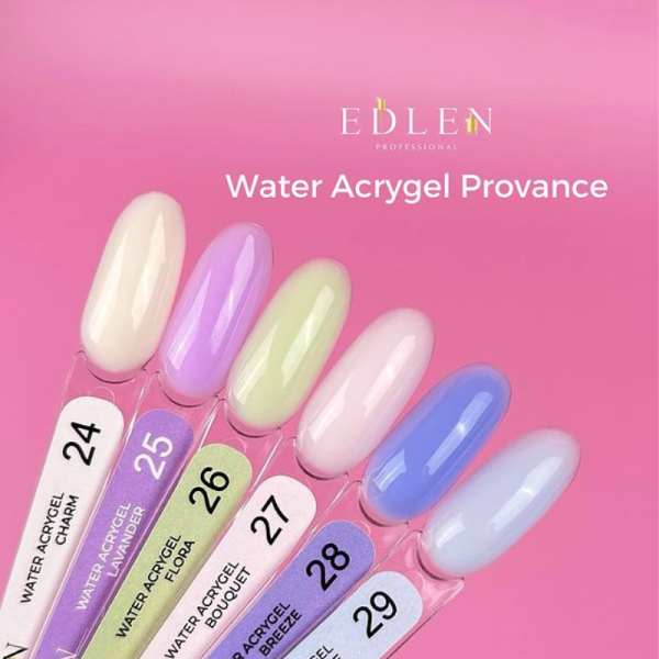 Edlen Water Acrygel Flora №26 - жидкий акрил-гель, салатовый, 9 мл
