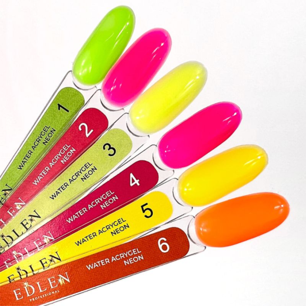 Edlen Water Acrygel Neon №04 - жидкий акрил-гель, малиновый неон, 9 мл