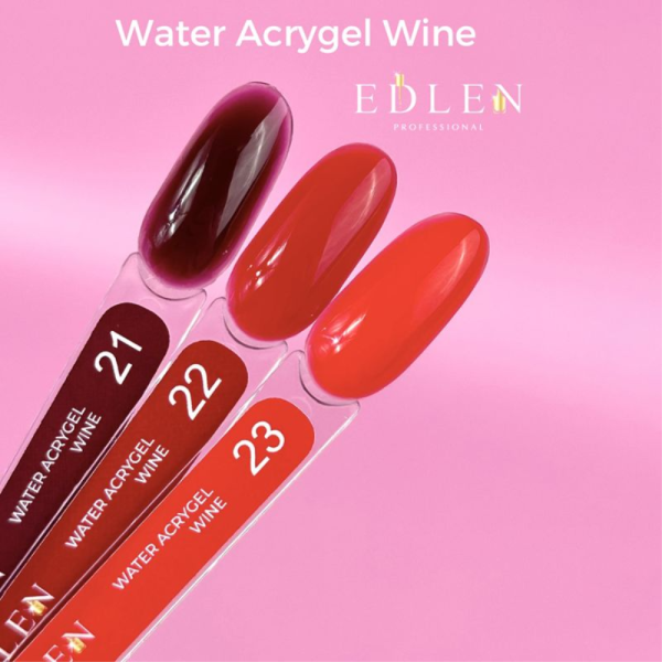 Edlen Water Acrygel Wine №21 - жидкий акрил-гель, сливовый, 9 мл