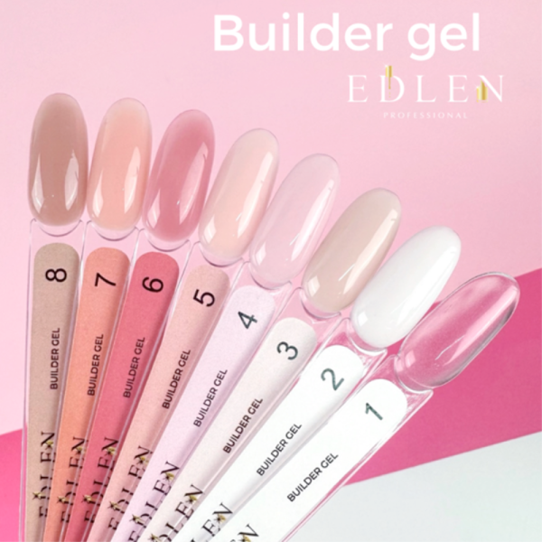 Сменный картридж Edlen Builder Gel №07 - гель для наращивания, розово-бежевый, 30 мл