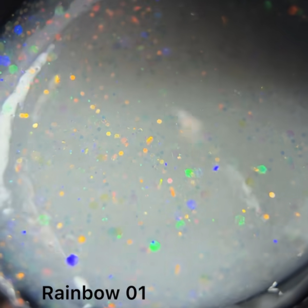 DANNY Rainbow Opal Builder Gel №01 - камуфлюючий гель, молочний з опалими блискітками, 15 мл