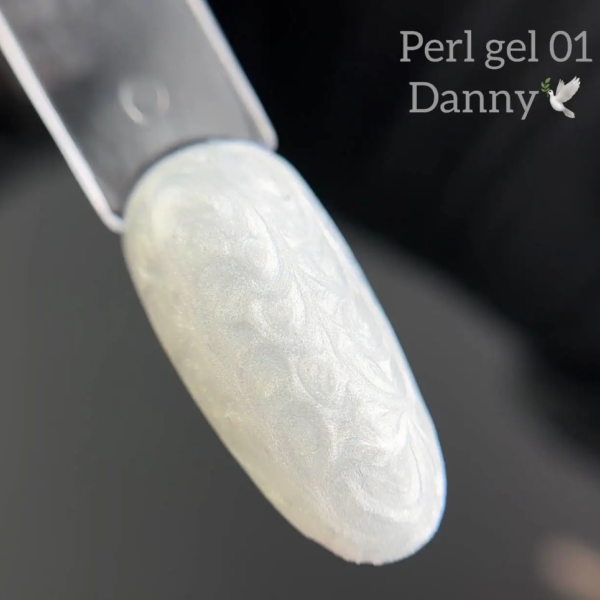 DANNY Pearl Gel №01 - жемчужный гель для декора, белый, 8 мл