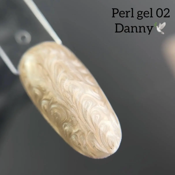 DANNY Pearl Gel №02 - перлинний гель для декору, карамельний, 8 мл