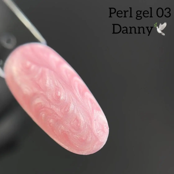 DANNY Pearl Gel №03 - гель перлинний для декору, рожевий, 8 мл
