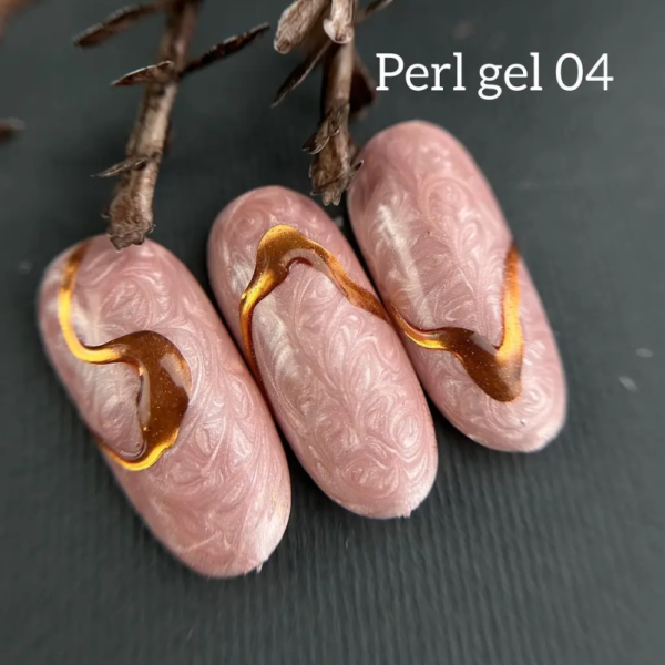 DANNY Pearl Gel №04 - жемчужный гель для декора, нежно-розовый, 8 мл