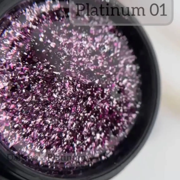 DANNY Platinum Gel №01 - глітерний гель, бузковий, 8 мл