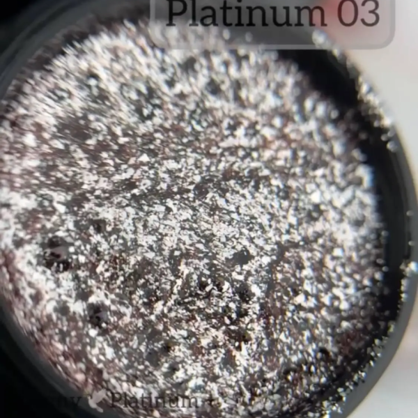 DANNY Platinum Gel №03 - глиттерный гель, розово-серебристый, 8 мл