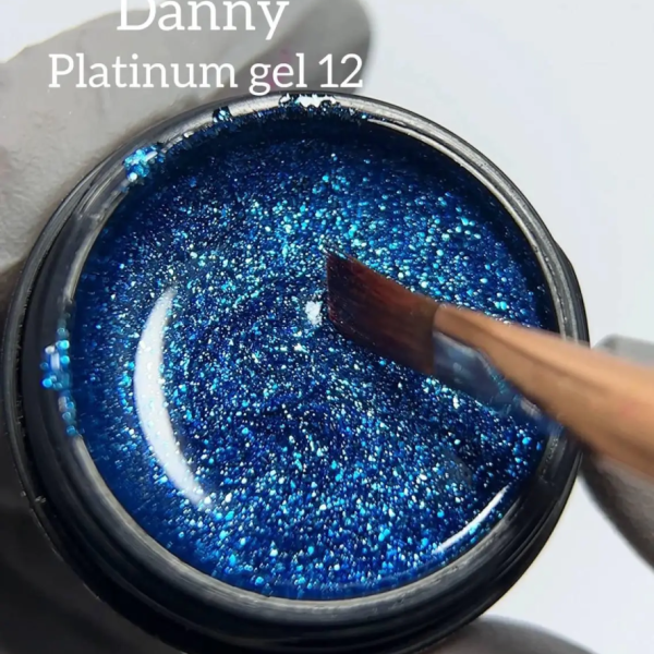 DANNY Platinum Gel №12 - глиттерный гель, синий, 8 мл