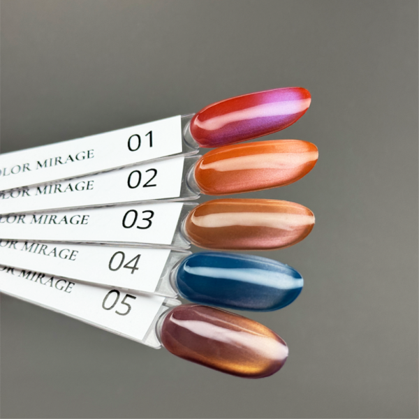 Гель-лак котяче око DANNY Color Mirage Cat Eyes №03, горіхово-рожевий хамелеон, 8 мл