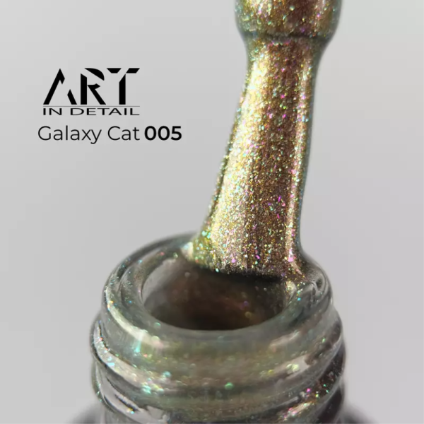 Гель-лак кошачий глаз ART Galaxy Cat №GC005, розово-золотистый, 6 мл