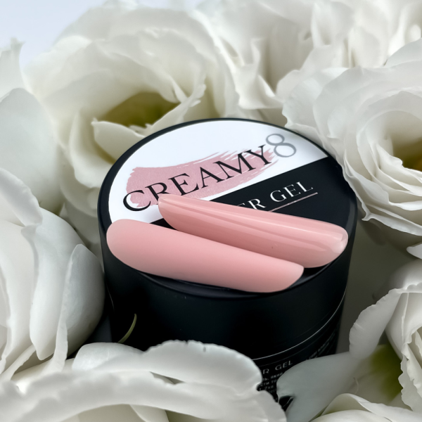 Crooz Creamy Builder Gel №08 - гель для наращивания, бежево-розовый, 15 мл