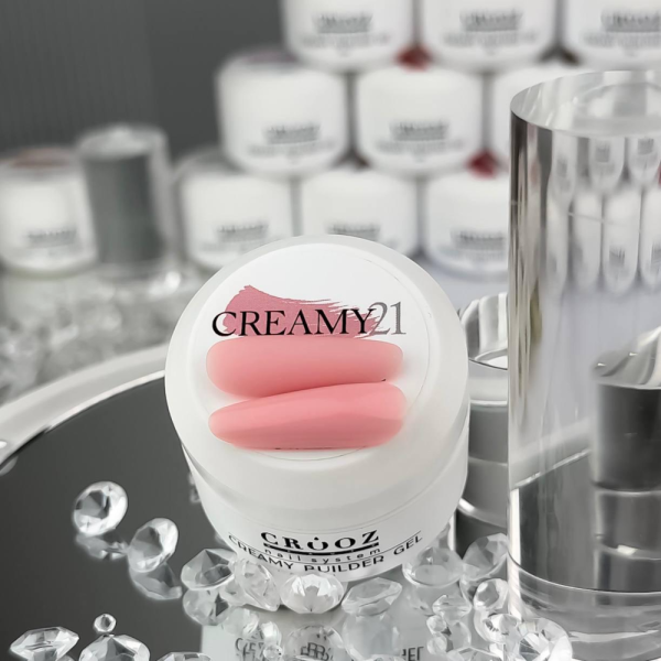 Crooz Creamy Builder Gel №21 - гель для нарощування, класичний рожевий, 15 мл