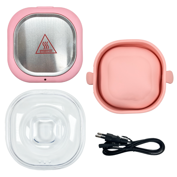Воскоплав Wax Warmer с силиконовой чашей, 100 Вт, 400 мл, розовый