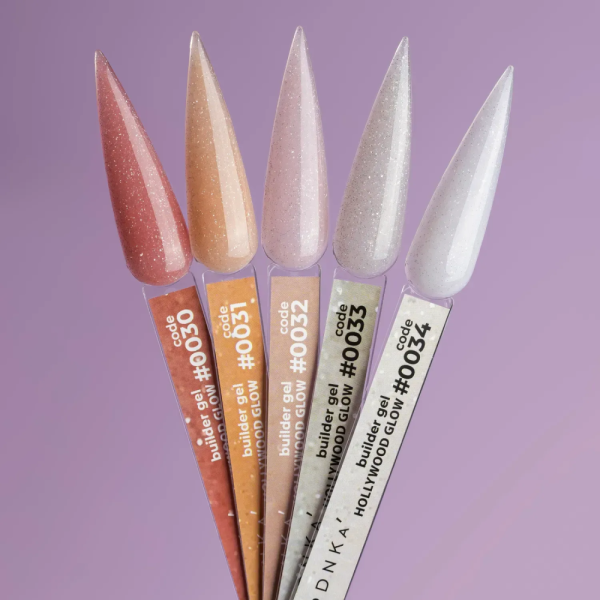 DNKa Builder Gel №33 Hollywood Glow - гель конструирующий, светоотражающий, молочный теплый, 15 мл