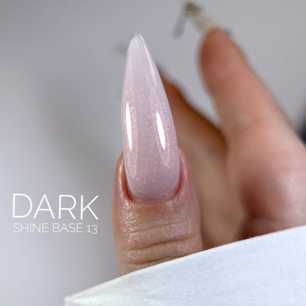 База камуфлююча DARK Pro Base Shine №13, рожевий з малиновим голографічним шиммером, 15 мл