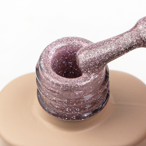 Гель-лак котяче око DARK Gel Polish Night Cat №07, пудрово-рожевий, 6 мл