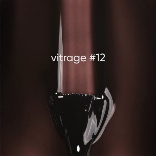 Гель-лак вітражний DARK Gel Polish Vitrage 12, темно-коричневий, 6 мл