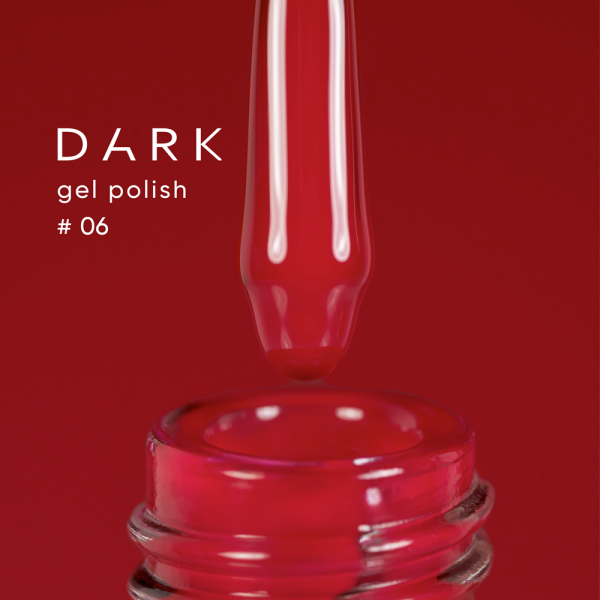 Гель-лак DARK Gel Polish №006, сочный красный, 6 мл
