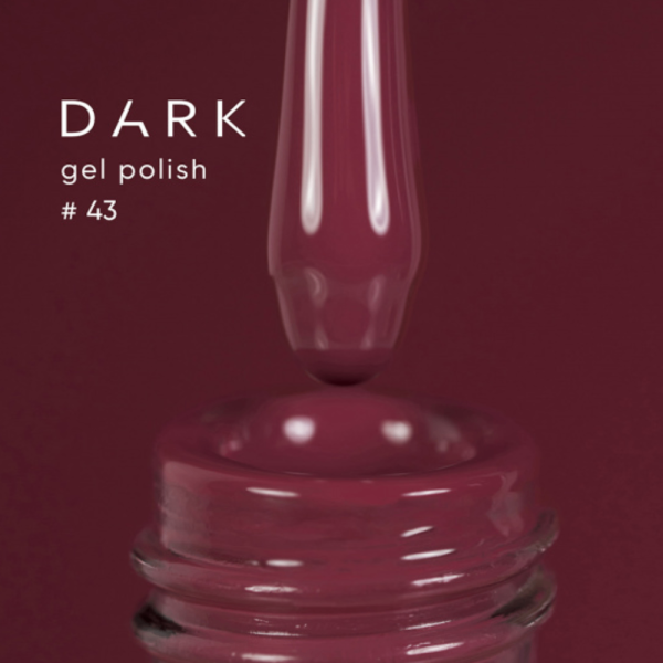Гель-лак DARK Gel Polish №043, гранатовий, 6 мл