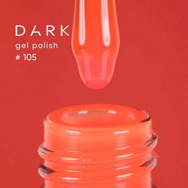 Гель-лак DARK Gel Polish №105, красный неон, 6 мл