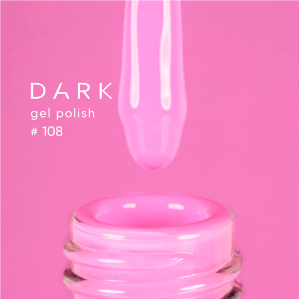 Гель-лак DARK Gel Polish №108, ярко-розовый, 6 мл