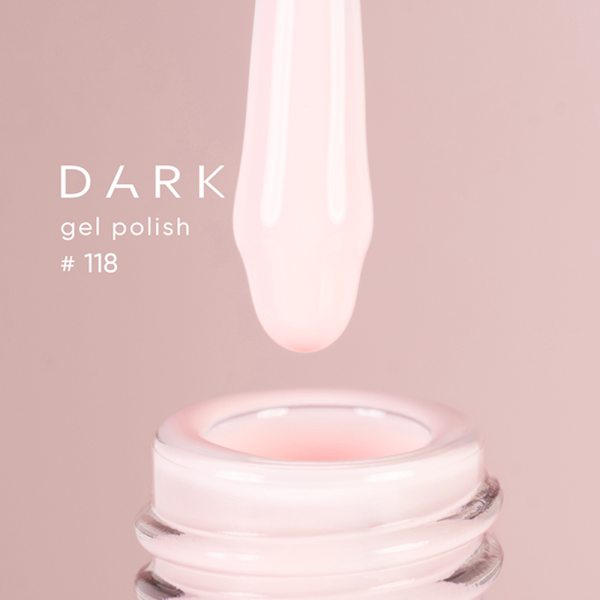 Гель-лак DARK Gel Polish №118, молочно-розовый, 6 мл