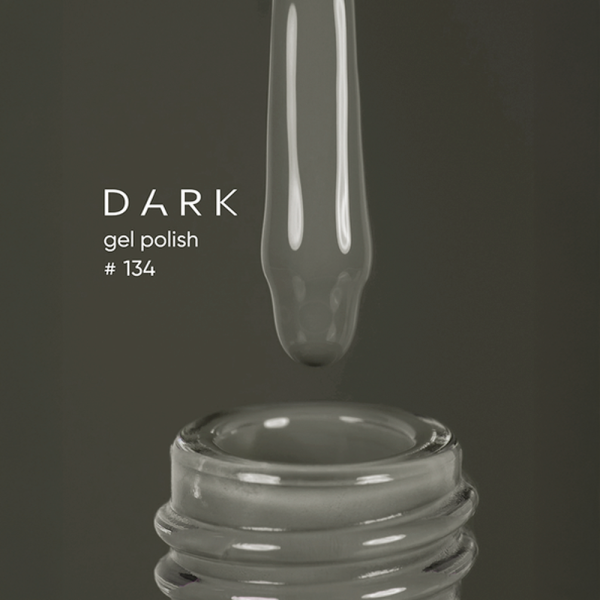 Гель-лак DARK Gel Polish №134, темно-сірий, 6 мл