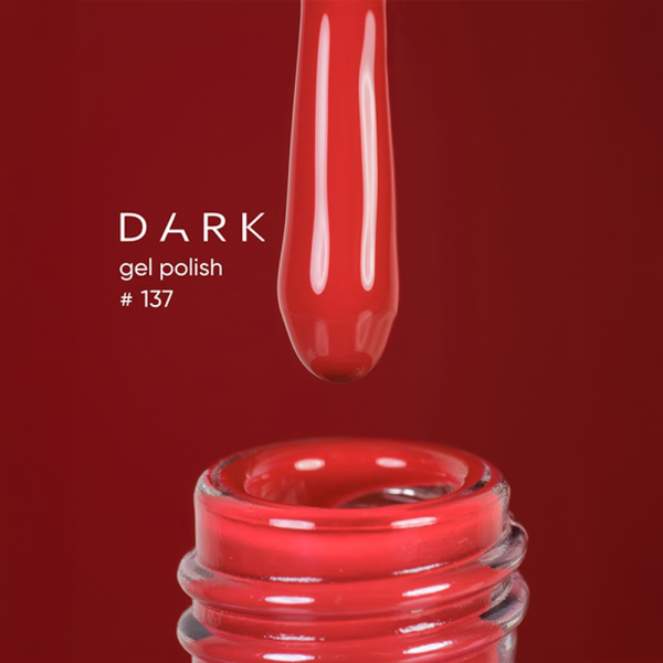 Гель-лак DARK Gel Polish №137, классический красный, 6 мл