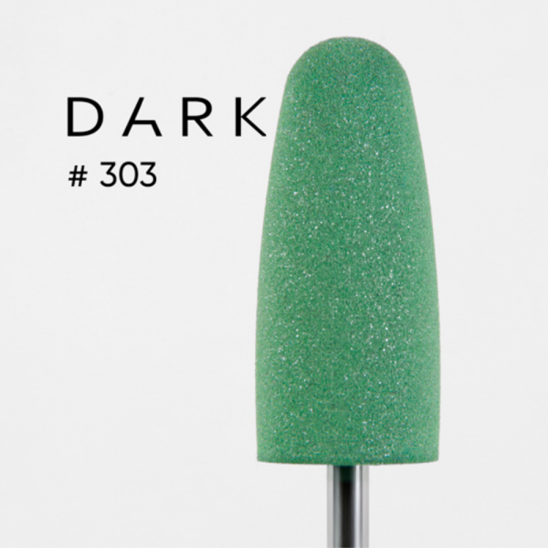 Фреза силиконовая для полировки DARK №303 - конус, диаметр 10 мм, робочая часть 24 мм, зеленая