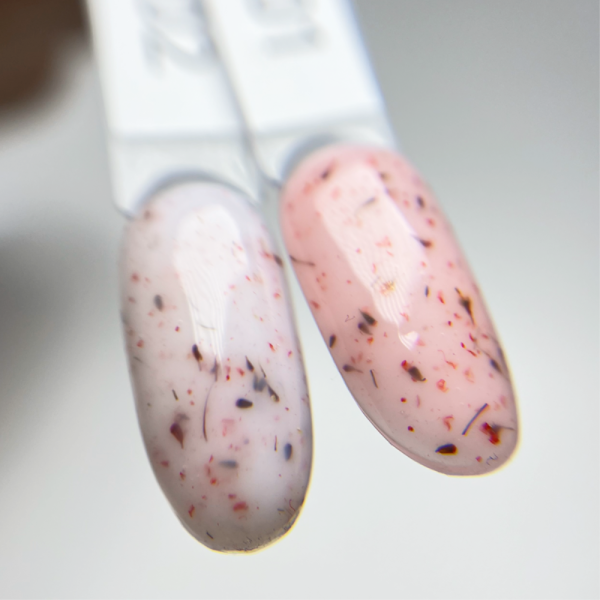 DANNY Milk Blossom Gel №01 - конструюючий гель, рожевий із сухоцвітами, 15 мл