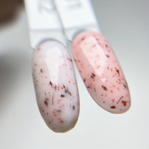 DANNY Milk Blossom Gel №02 - конструюючий гель, ніжно-рожевий із сухоцвітами, 15 мл