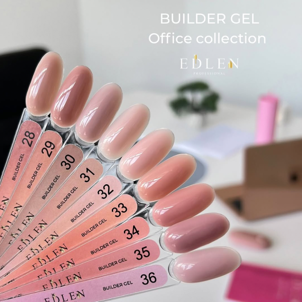 Гель для нарощування Edlen Builder Gel Office №29, кавовий нюд, 15 мл