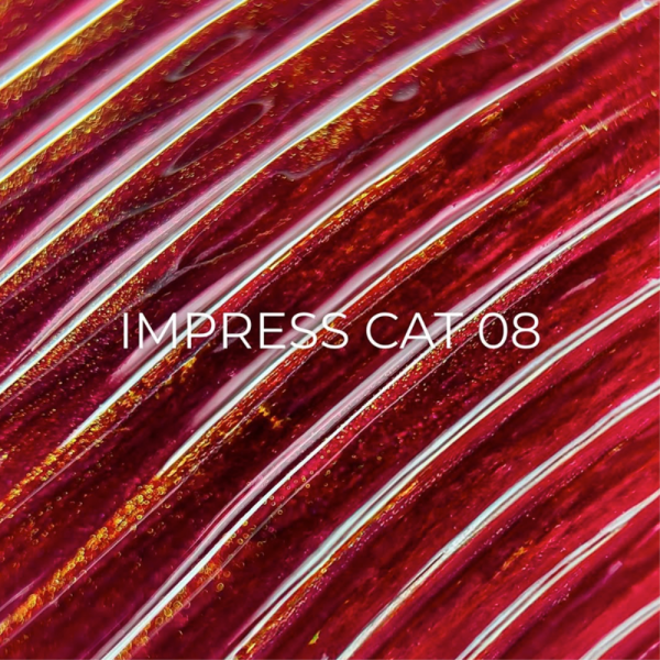 Гель-лак котяче око Edlen Impress Cat Eye №08 кришталеве, малиновий, 9 мл
