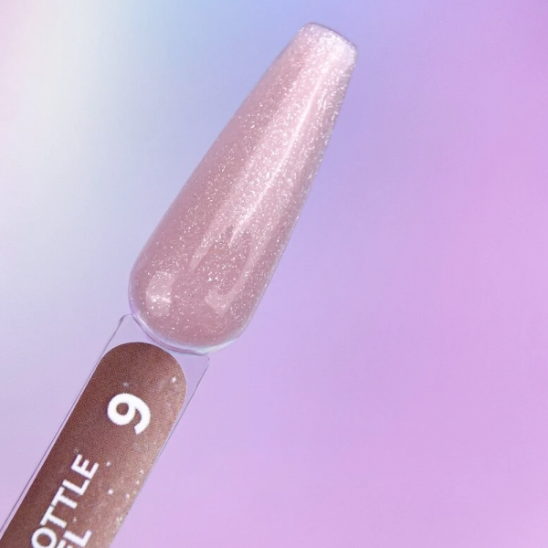 You Are Cute Bottle Gel №09 - рідкий гель, бежевий із шиммером, 5 мл