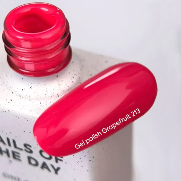 Гель-лак, в один слой NAILSOFTHEDAY №213 Grapefruit, неоново малиновый, 10 мл