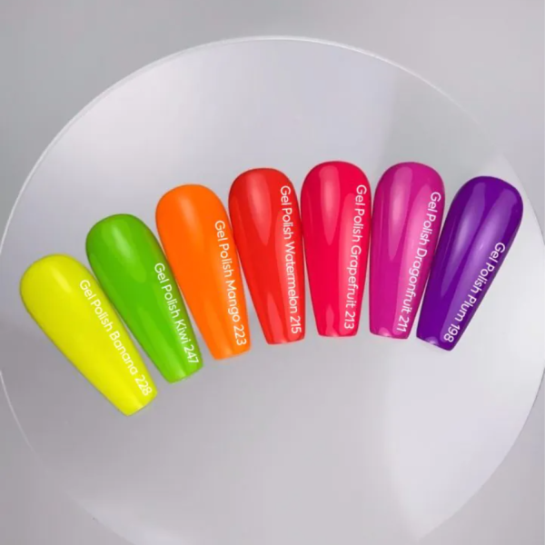 Гель-лак, в один слой NAILSOFTHEDAY №213 Grapefruit, неоново малиновый, 10 мл