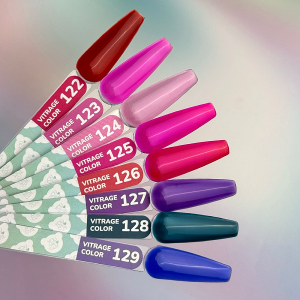 Гель-лак вітражний You Are Cute Color №124, льодяно-рожевий, 5 мл