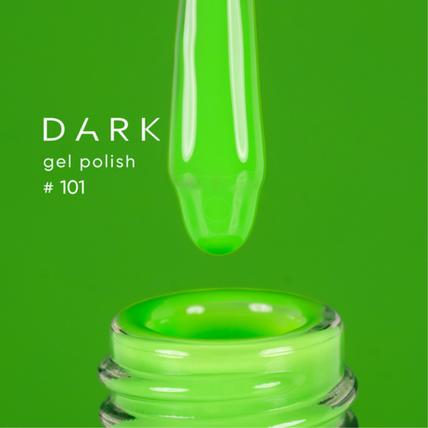 Гель-лак DARK Gel Polish №101, яскраво-салатовий, 10 мл