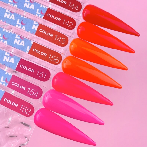 Гель-лак LUNA Color №151, неоновий червоно-кораловий, 8 мл