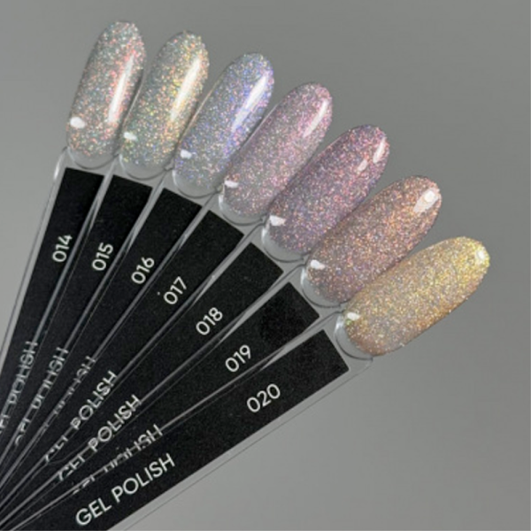Гель-лак DARK Gel Polish Flash 20, світловідбиваючий, золотий, 10 мл