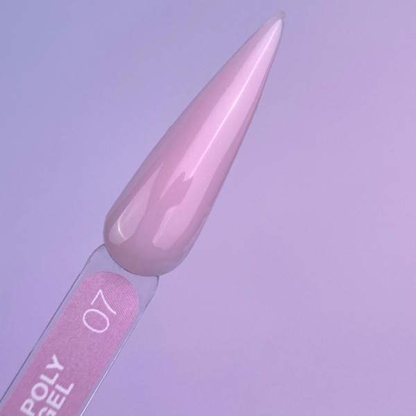 LUNA Poly Gel №07 - полігель для нарощування, льодяно-рожевий, 30 мл