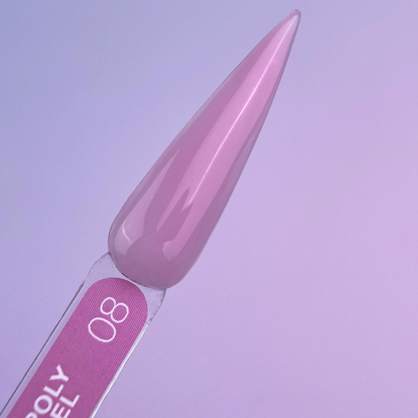 LUNA Poly Gel №08 - полигель для наращивания, розовый, 30 мл