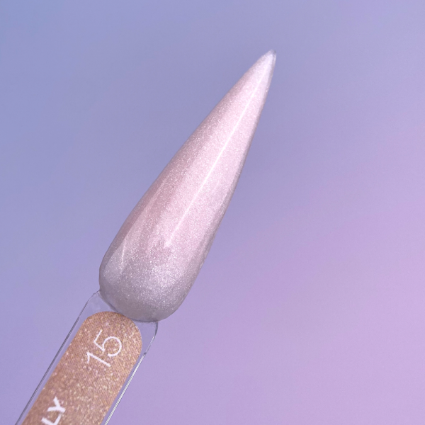 LUNA Poly Gel №15 - полигель для наращивания, персиково-розовый с шиммером, 30 мл