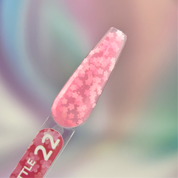 You Are Cute Bottle Gel №22 - рідкий гель, рожевий з білими квіточками, 5 мл
