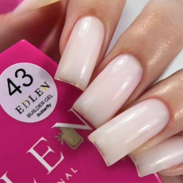 Гель для нарощування Edlen Builder Gel Butterfly №43, сніжний бузок, 15 мл
