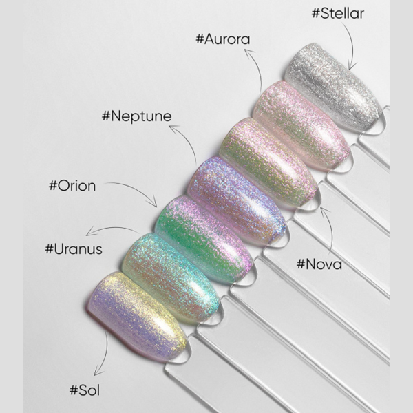 DARK Galactic Gel Aurora - гель для дизайну, рожевий із шиммером, 5 г