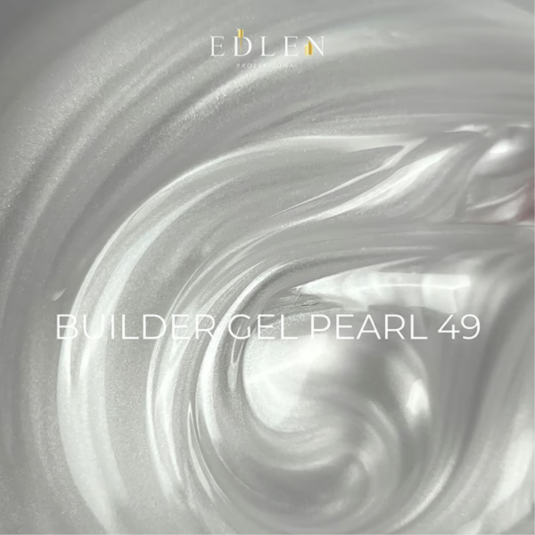 Гель для нарощування Edlen Builder Gel Pearl №49, білий перламутровий, 30 мл
