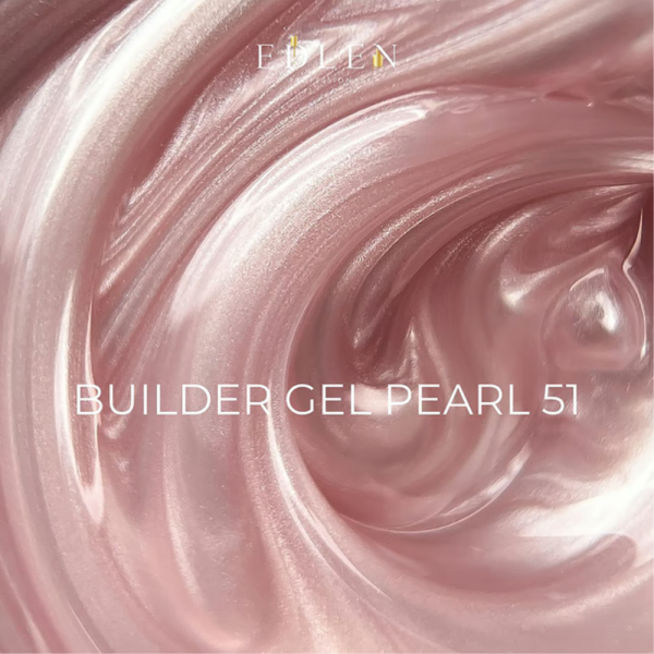 Гель для нарощування Edlen Builder Gel Pearl №51, перламутровий пудровий, 30 мл